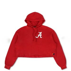 Aviator Nation Crimson University of Alabama Cropped Hoodie NWOT